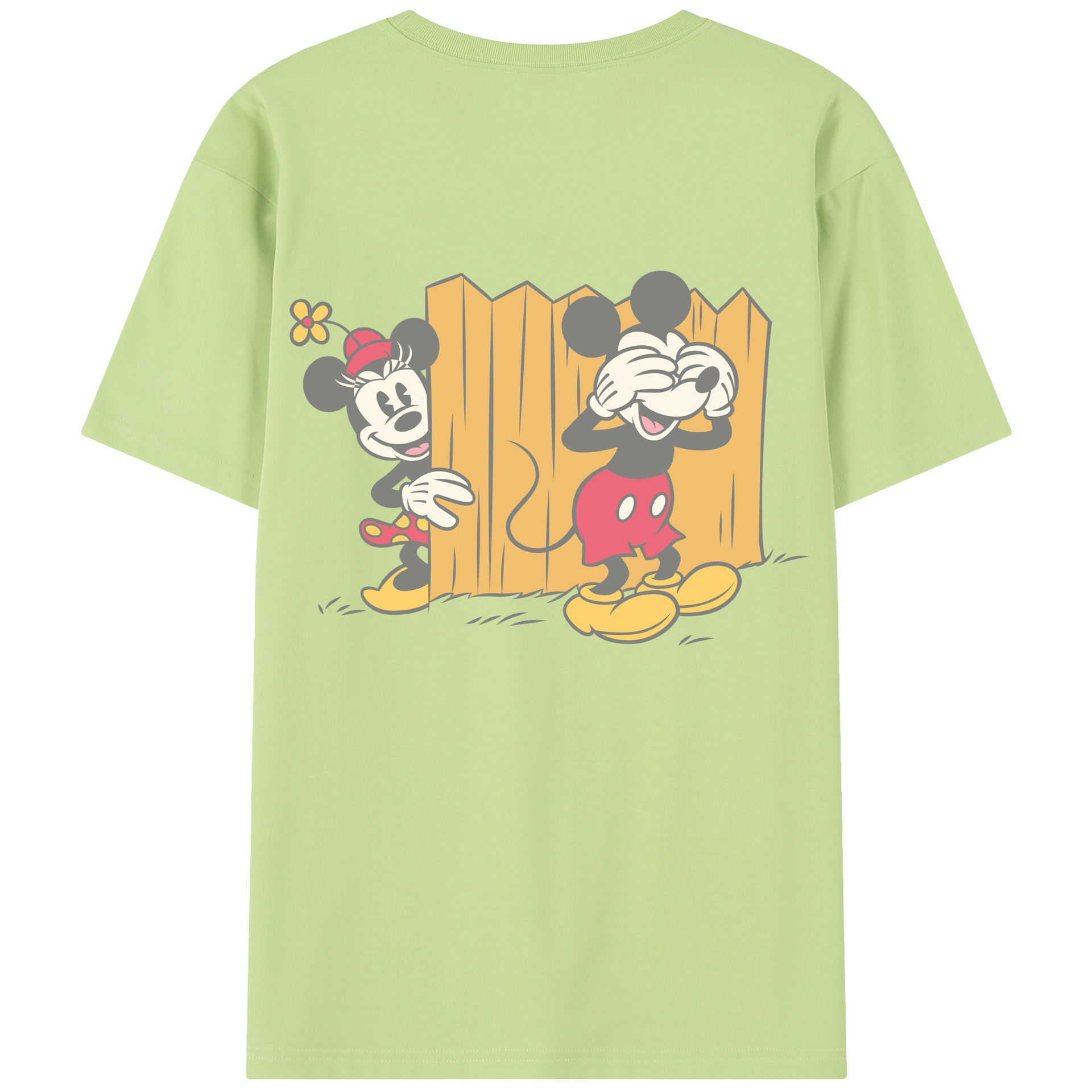 （画像用） ミッキーマウス Mickey Mouse 綿100％半袖Tシャツ（背面プリント）